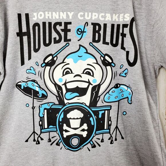 Johnny Cupcakes Graphic Tee Shirt Gray Size Medium - Picture 5 of 10